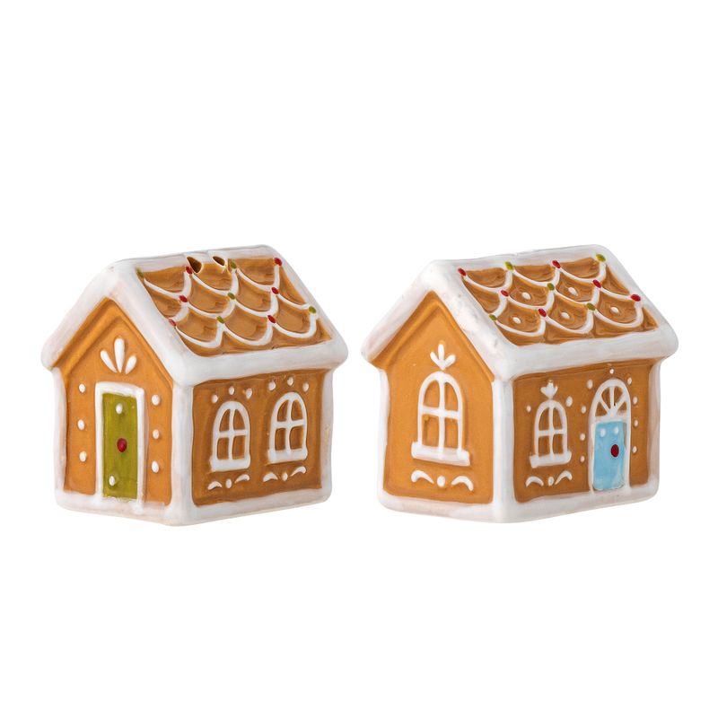Salt- och pepparströare Brun Keramik Ginnie Set | Bloomingville
