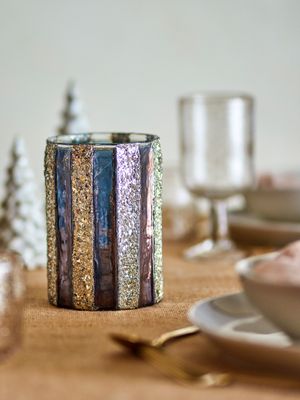Värmeljushållare Guld Glas Cicilia | Bloomingville