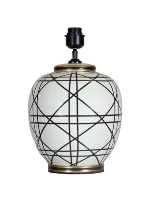 PR Home New York Lampfot Svartvit 39cm