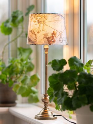 Andrea bordslampa Antikmässing 53 cm Beige | PR Home