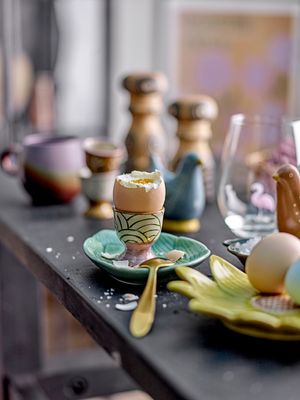 Äggkopp Brun Stengods Vincent Set om 3 | Bloomingville
