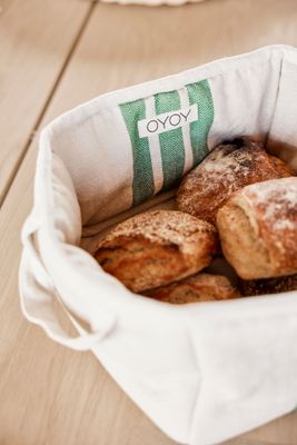 Brödkorg Grön Ekologisk Bomull. Oeko Tex Polyesterfyllning OYOY LIVING