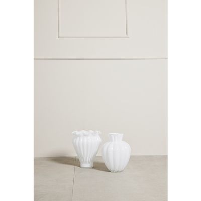 Lene Bjerre Verity Vas Vit Glas H28 cm