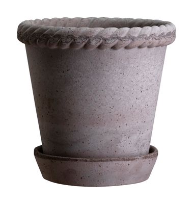 Bergs Potter Emilia RAW Kruka Med Fat Grå, Ø 25 cm