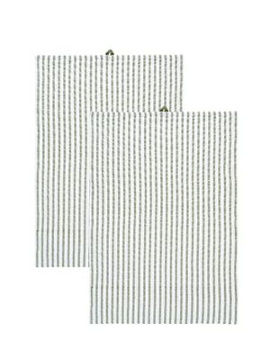 Svanefors Agata Kökshandduk 2-pack Mossa 50x70 cm