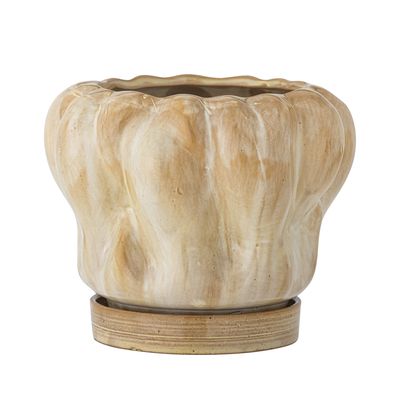 Hollis Blomkruka m/fat Natur Stengods Ø20cm Bloomingville