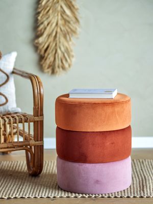Sittpuff Orange Polyester Bilbao | Bloomingville