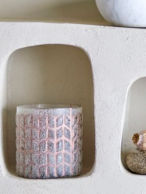 Värmeljushållare Rosa Återvunnet glas Esther | Bloomingville