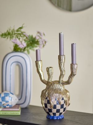 Medusa Ljushållare Guld Polyresin H32cm Bloomingville