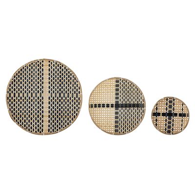 Väggdekoration Svart Bambu Tona Set om 3 | Bloomingville
