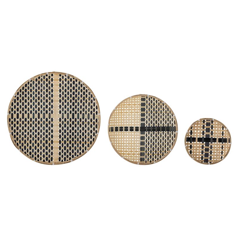 Väggdekoration Svart Bambu Tona Set om 3 | Bloomingville