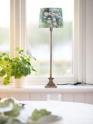 PR Home Sofia Lampskärm Blomster Grön 25cm