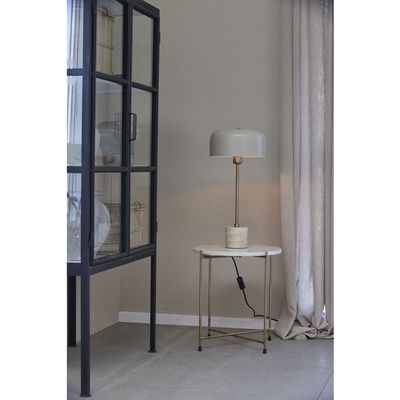 Lene Bjerre Marmilla Sidobord Vit Travertin