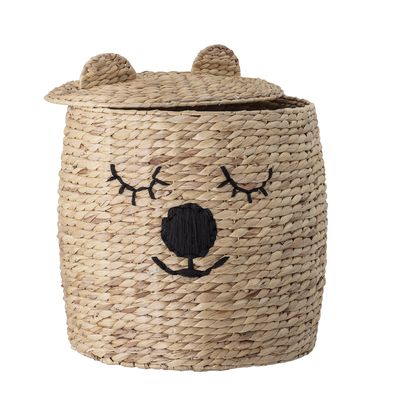 Bloomingville Dolma Korg M/Lock, Natur, Vattenhyacint Ø42xH50 cm
