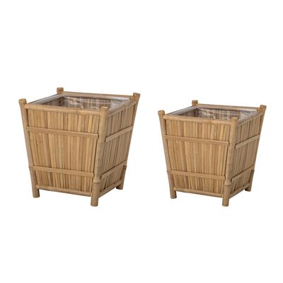 Kruka Natur Bambu Sole Set om 2 | Bloomingville