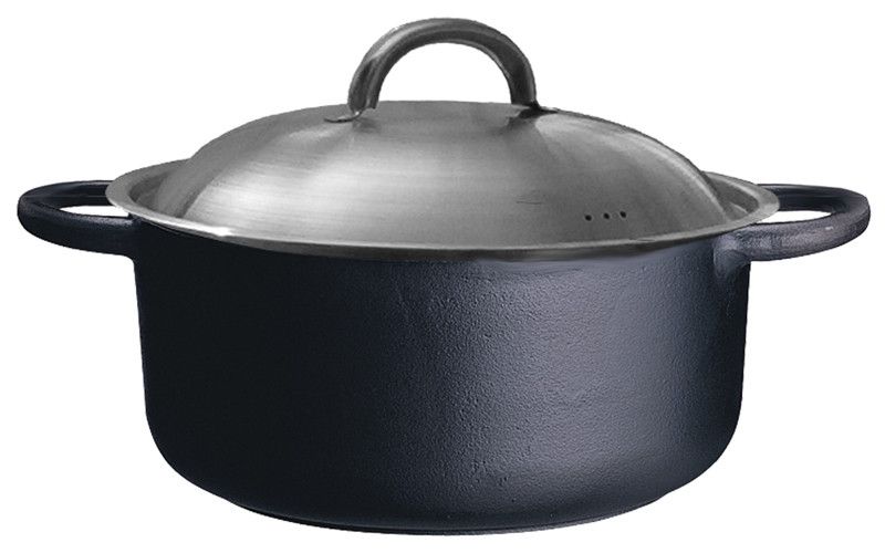 Rund Gryta 4L, Rostfritt Lock Ø25 cm Ronneby Bruk