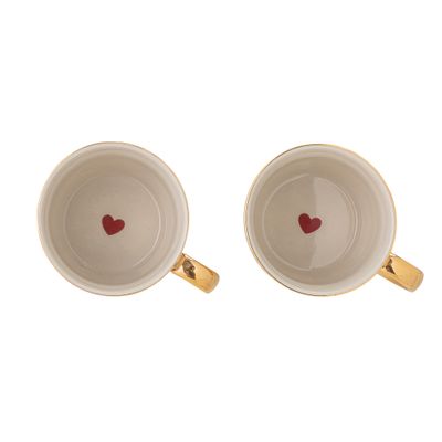 Mugg Röd Stengods Jolly Set om 2 | Bloomingville