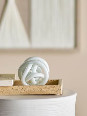 Dekoration Vit Glas Knot | Bloomingville