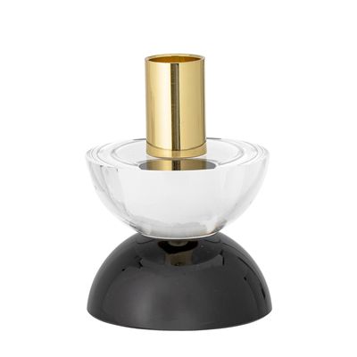 Ljusstake Vit Glas Etel | Bloomingville