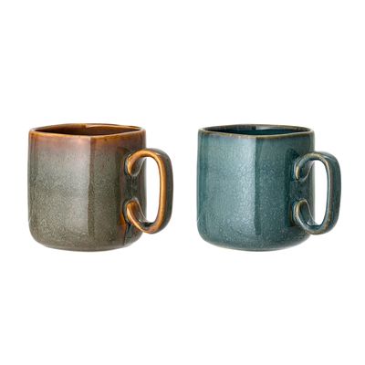 Mugg Grön Stengods Aime 2-pack | Bloomingville