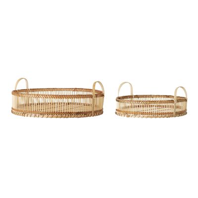 Salle Serveringsbricka Natur Bambu Ø45cm Set om 2 Bloomingville
