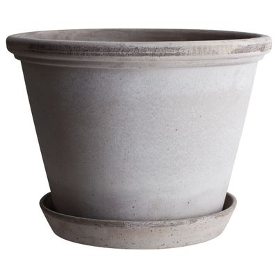 Bergs Potter Flora RAW Kruka Med Fat Grå, Ø 35 cm