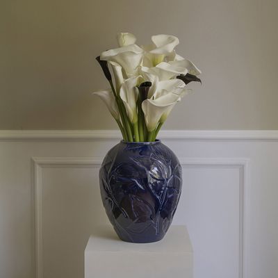 Bergs Potter Florita GLAZED Vas Agatblå, H 30 cm