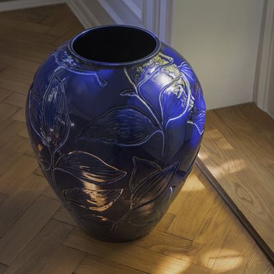 Bergs Potter Florita GLAZED Vas Agatblå, H 30 cm