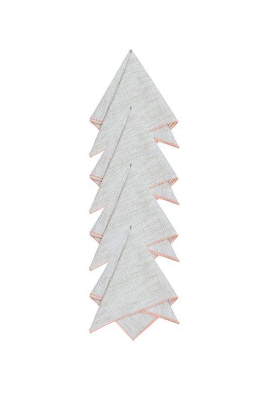 Svanefors Sabina Servett 4-pack Korall 45x45 cm