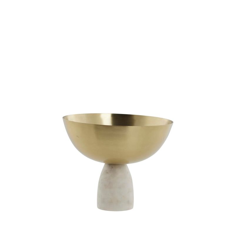 Skål Ellivia Ljus Guld/Vit Rostfritt stål/Marmor Lene Bjerre