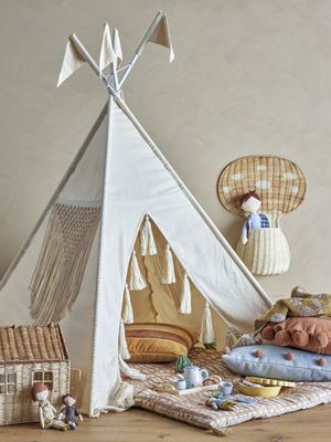 Fardin Barnens tipi Natur Bomull L110 cm Bloomingville Mini