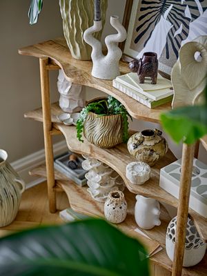 Värmeljushållare Brun Täljsten Novia | Bloomingville