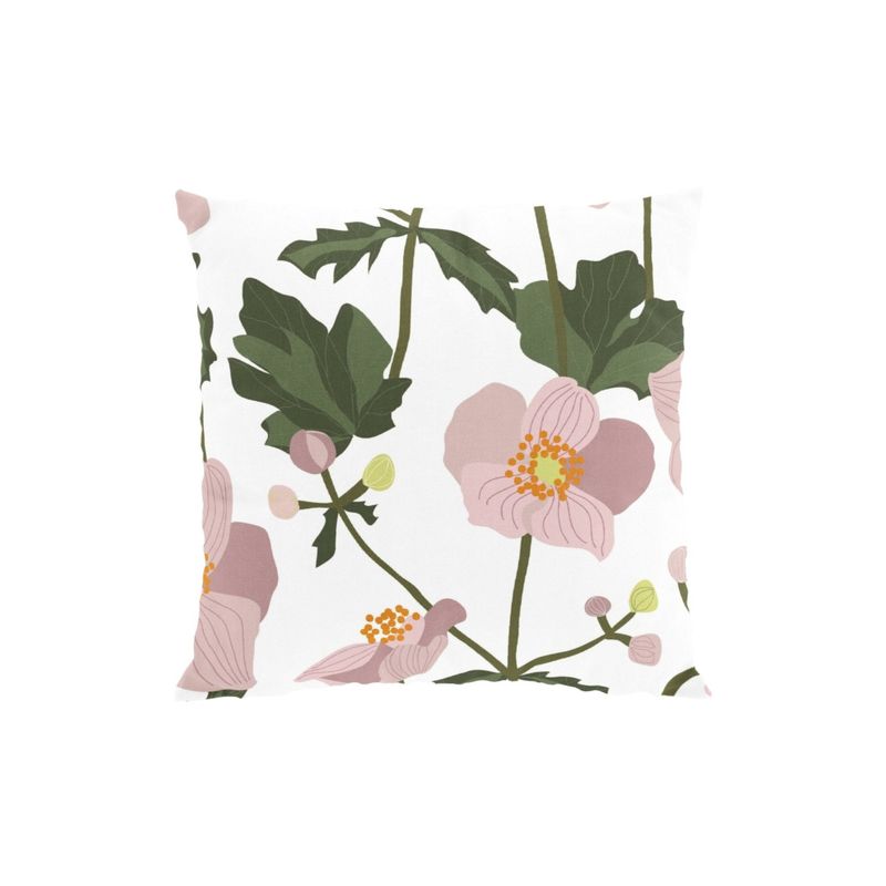 Anemon rosa kuddfodral Arvidssons Textil