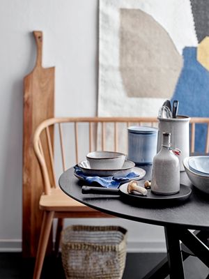 Skål Blå Stengods Sandrine | Bloomingville