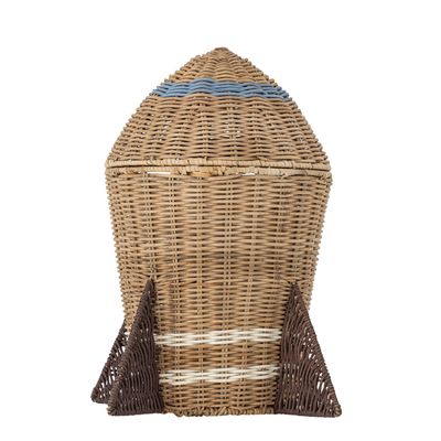 Bloomingville Space Korg M/Lock, Natur, Rotting Ø31xH35 cm