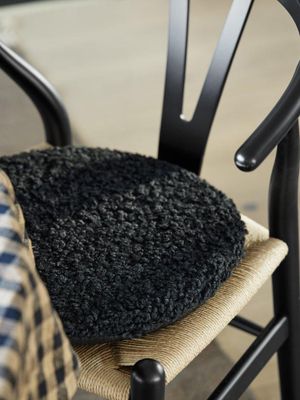 Svanefors Teddy Stolsdyna Svart Ø38 cm