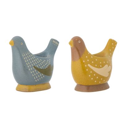 Äggkopp Blå Stengods Birdy Set om 2 | Bloomingville