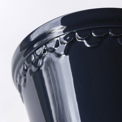 Bergs Potter Københavner GLAZED Kruka Med Fat Safirblå, Ø 21 cm