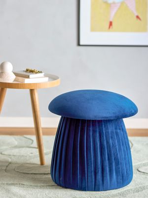 Roberta Sittpuff Blå Återvunnen polyester Bloomingville