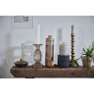 Lene Bjerre Eliana Ljusstake Svart Marmor H10 cm