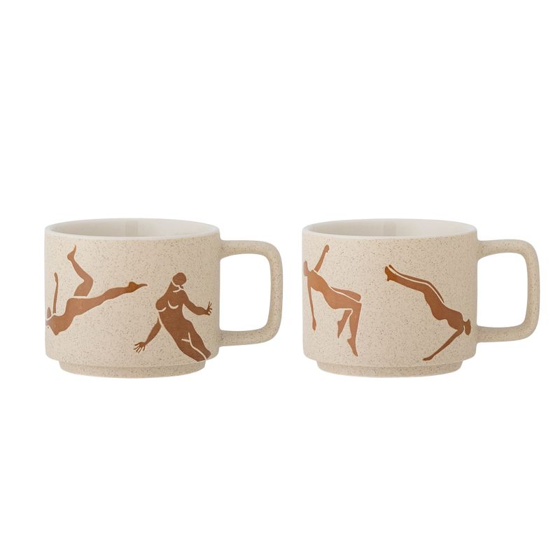 Mugg Brun Stengods Harlow Set om 2 | Bloomingville