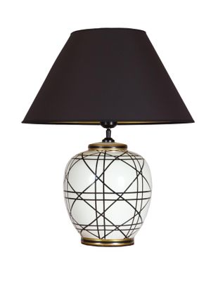 PR Home New York Bordslampa Svartvit 45cm