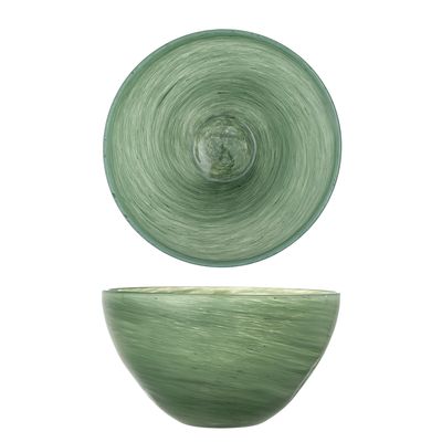 Bloomingville Esmaralda Skål Grön Glas Ø25 cm