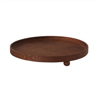 Inka Träbricka Rund Mörk Ek Oyoy Living Ø30cm