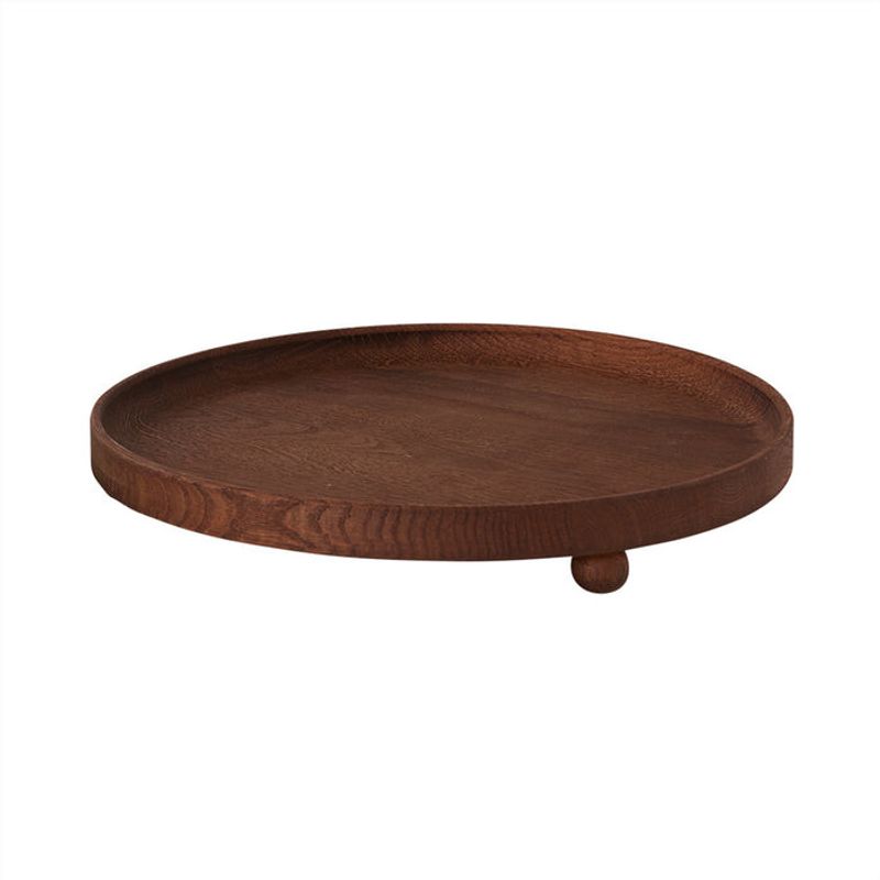 Inka Träbricka Rund Mörk Ek Oyoy Living Ø30cm