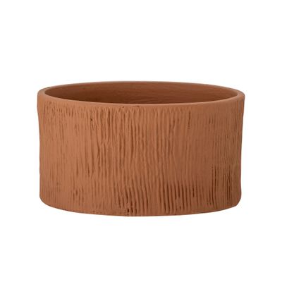 Burk med lock Röd Terrakotta Caylie | Bloomingville
