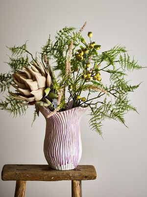 Floral Vas Rosa Stengods Ø25cm Bloomingville Creative