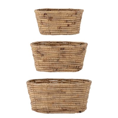 Korg Natur Vattenhyacint Barba Set om 3 | Bloomingville