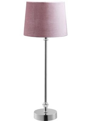 Liam Bordslampa med rosa Skärm 59cm Silver | PR Home