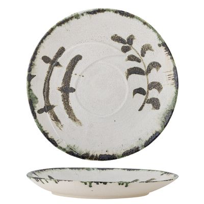 Bloomingville Hadyn Bricka, Vit, Stengods Ø44xH6 cm